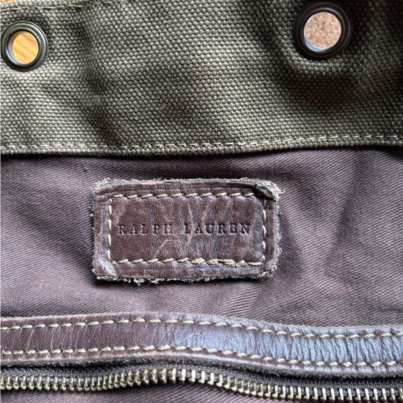 Ralph Lauren Leather and Canvas Tote Bag - Picture 4 of 9